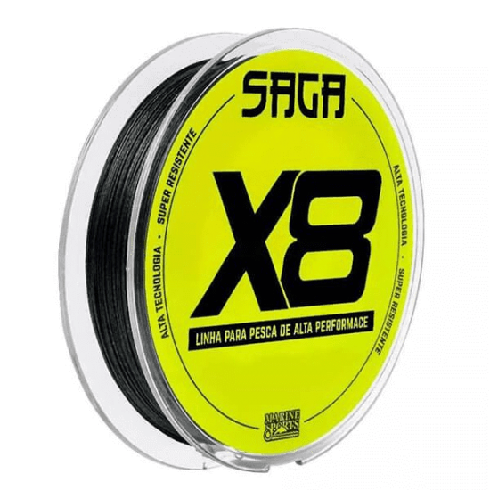 Linha Saga x8 - Verde -20lbs 300m - 0.19mm 