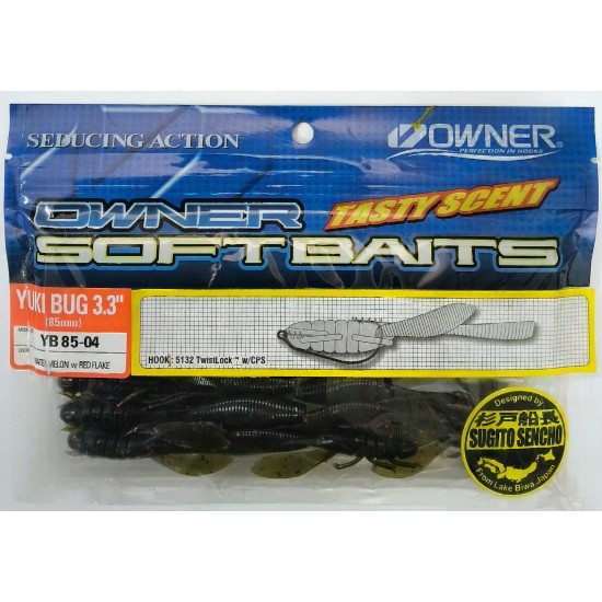 Isca Owner SoftBaits Yuki Bug 3.3''
