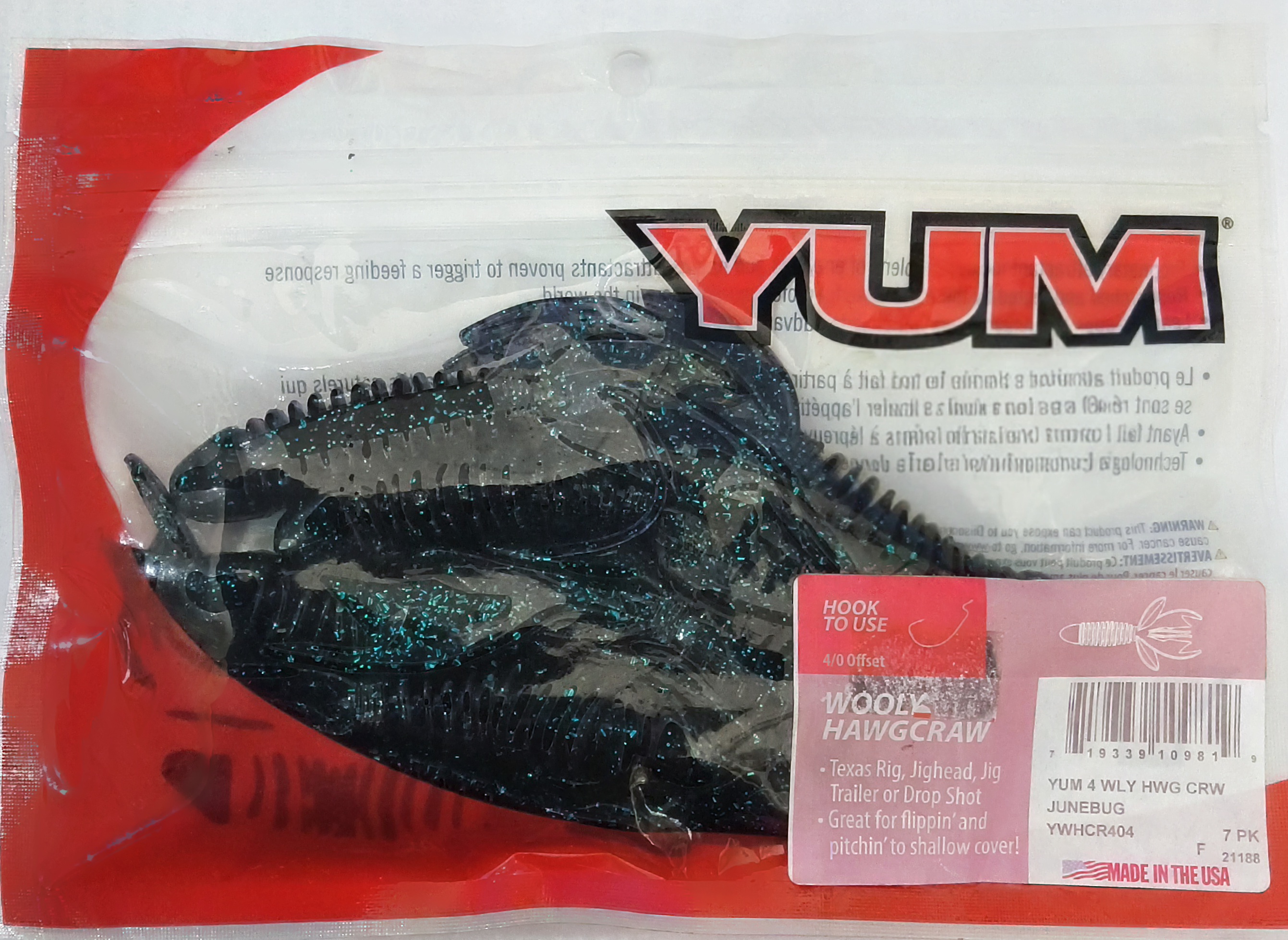 Isca YUM Wooly HawgCraw 4''